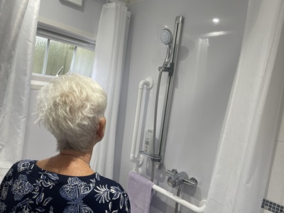 Brenda had a wet room installed at her home after applying for a Disabled Facilities Grant