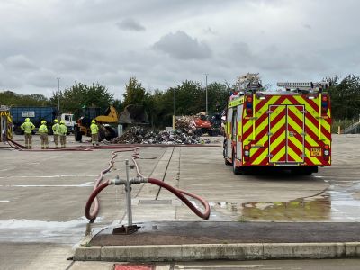 Fire at waste transfer station