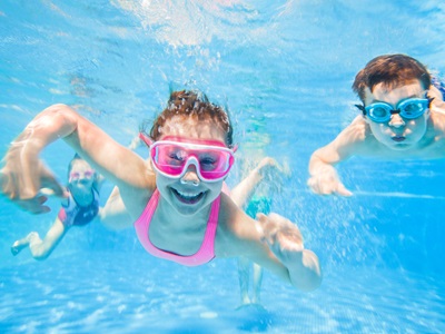 Image of children swimming